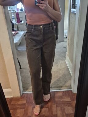 Abercrombie & Fitch 90's Straight Ultra High Rise Brown Mom Jeans